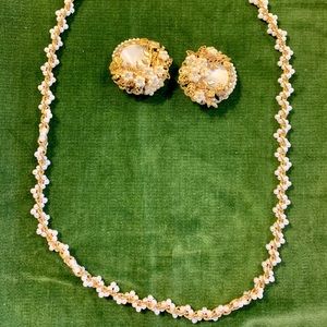 Necklace and clip earring set